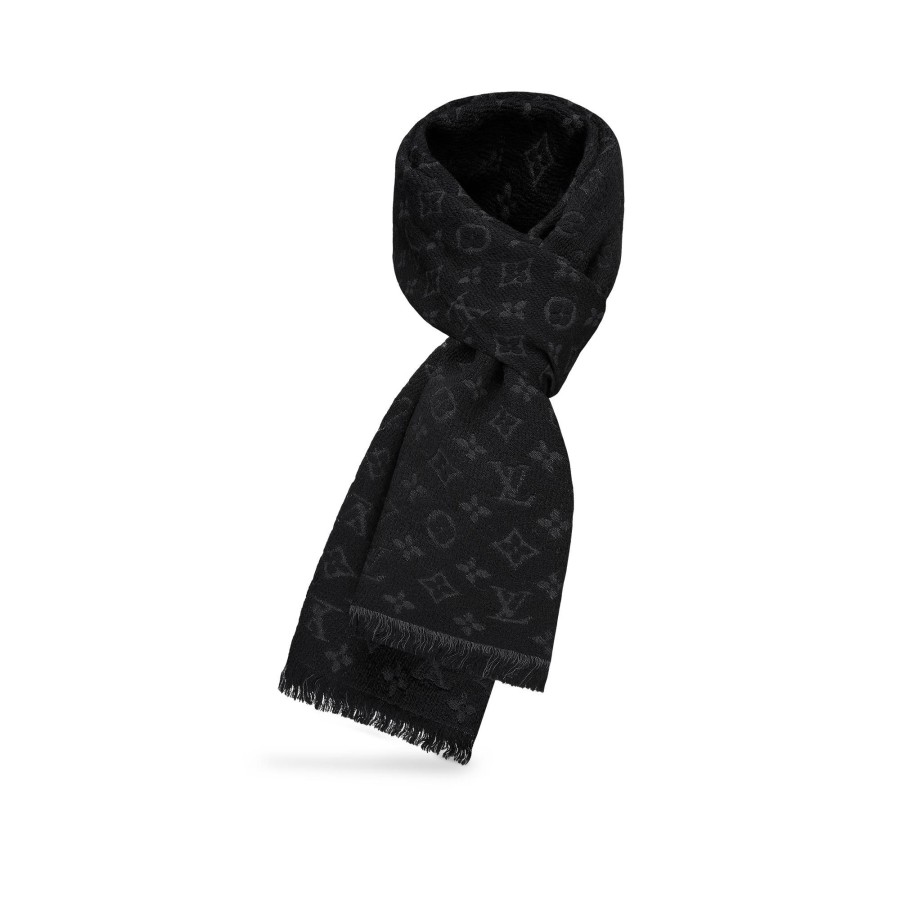 Hombre Louis Vuitton Bufandas | Bufanda Monogram Classic Negro