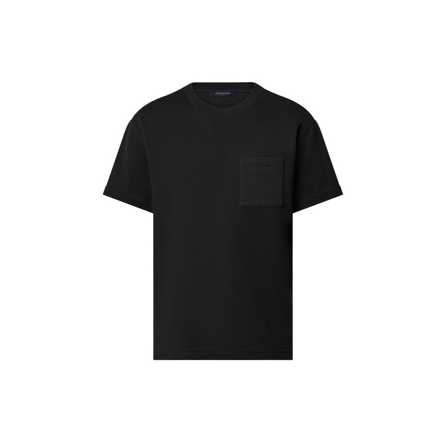 Hombre Louis Vuitton Camisetas Y Polos | Camiseta En Pique De Algodon Noir