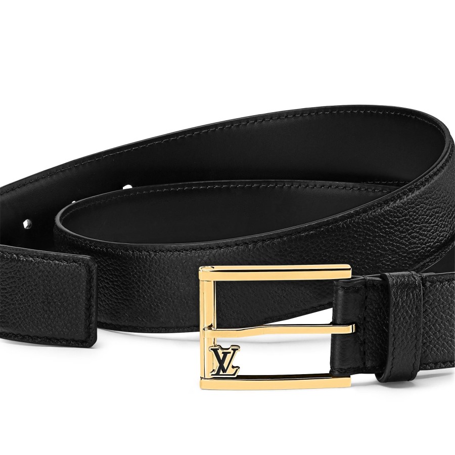 Hombre Louis Vuitton Cinturones | Cinturon Saint Germain De 3,5 Cm Dorado