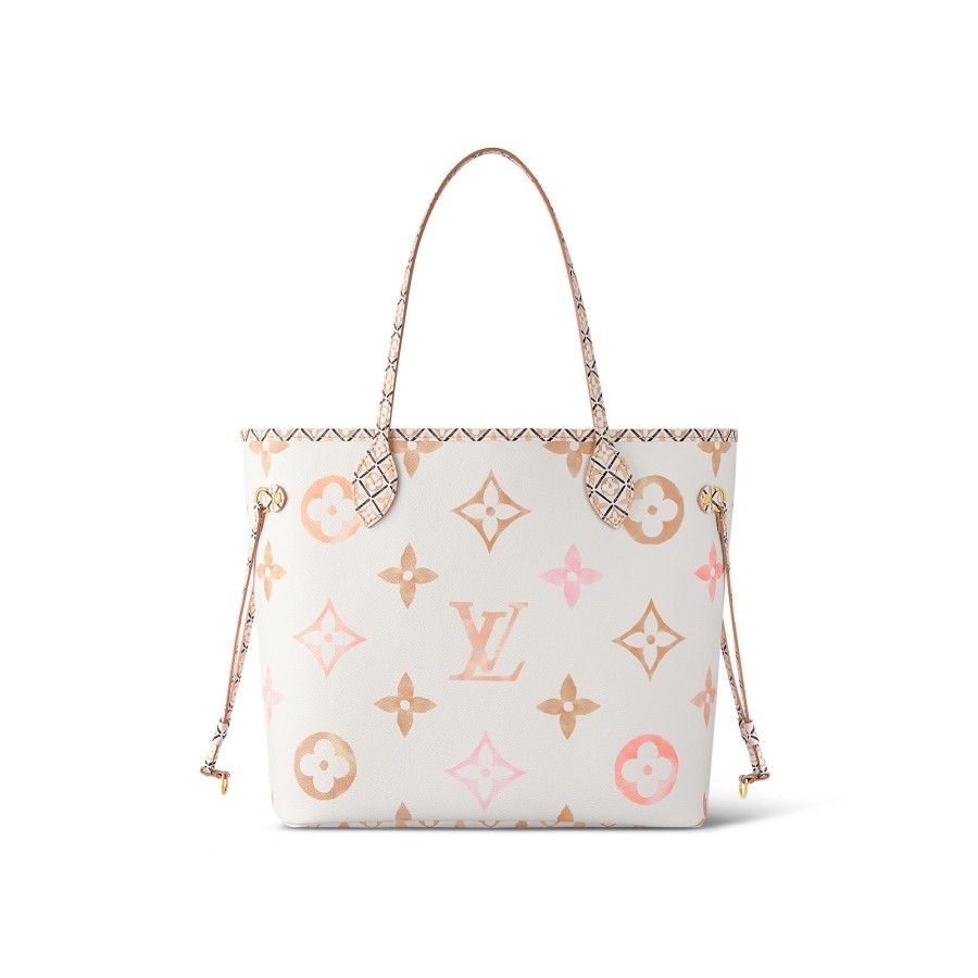 Mujer Louis Vuitton Bolsos Al Hombro Y Cruzados | Bolso Neverfull Mm Beige