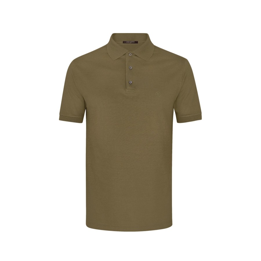 Hombre Louis Vuitton Camisetas Y Polos | Polo Clasico De Pique Kaki