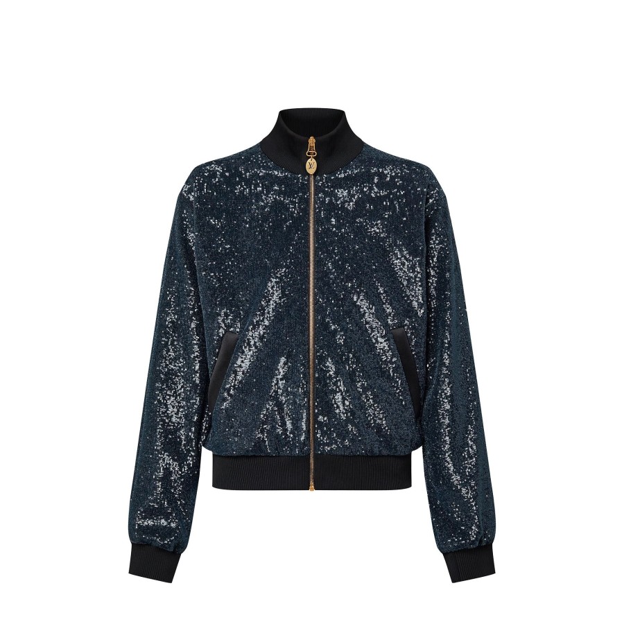 Mujer Louis Vuitton Abrigos Y Chaquetas | Chaqueta Bomber Con Lentejuelas