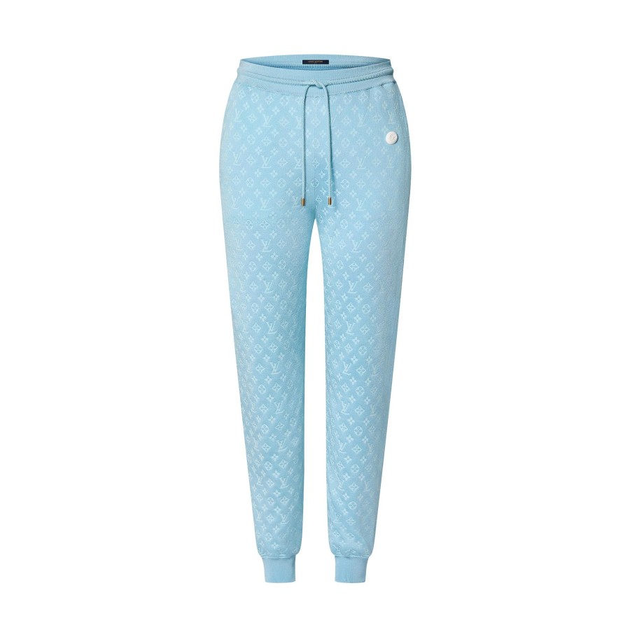 Mujer Louis Vuitton Articulos De Punto | Pantalon De Chandal Monogram En Jacquard Beige Clair