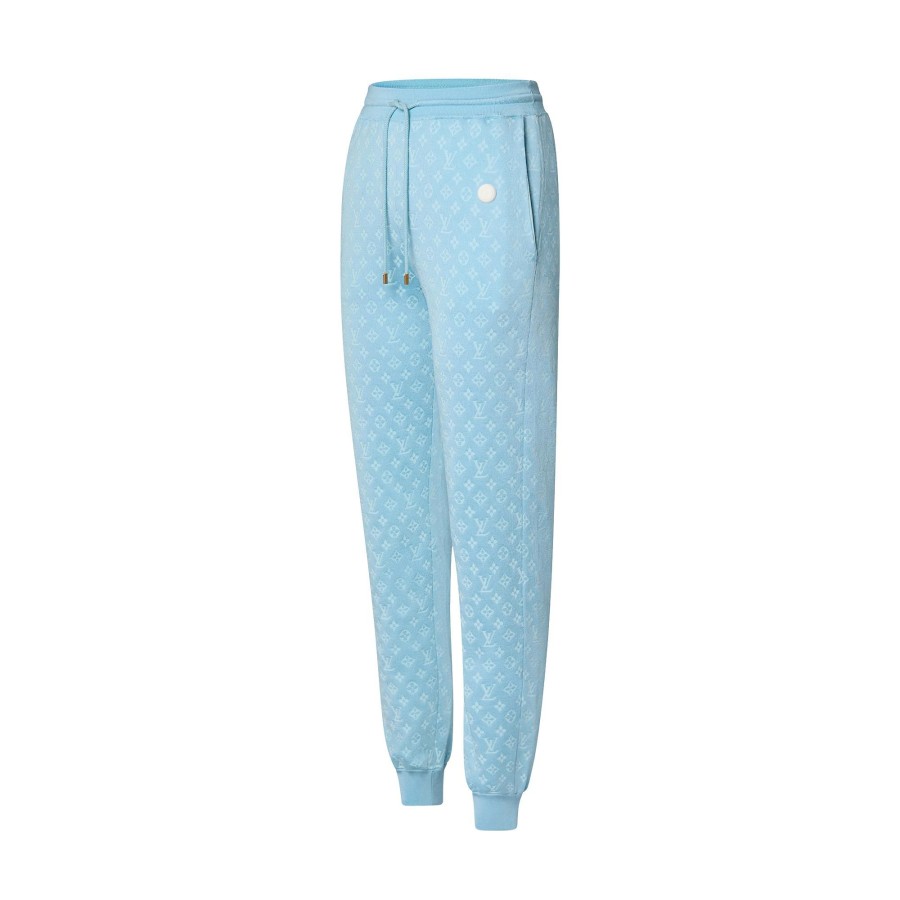 Mujer Louis Vuitton Articulos De Punto | Pantalon De Chandal Monogram En Jacquard Beige Clair