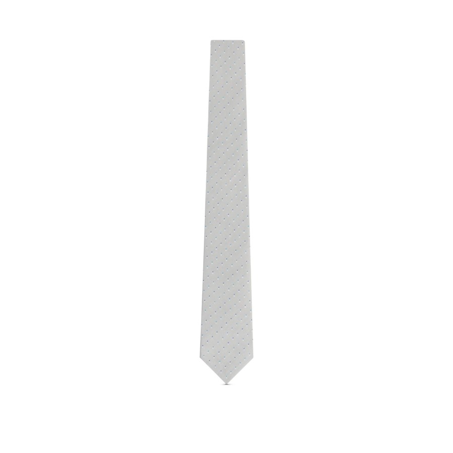 Hombre Louis Vuitton Corbatas Y Panuelos | Corbata Lv Spelling Light Grey