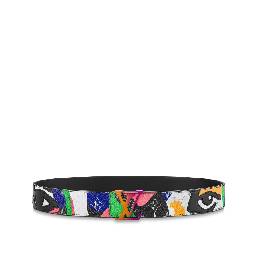 Hombre Louis Vuitton Cinturones | Cinturon Reversible Lv Initiales De 4 Cm Multicolore