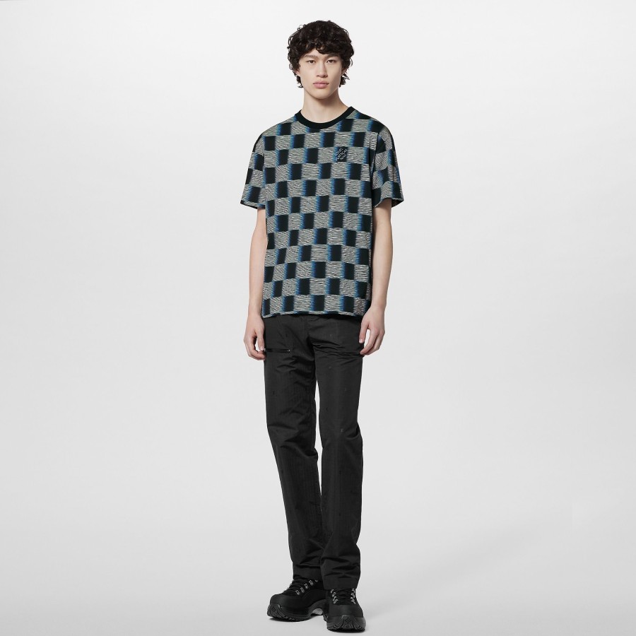 Hombre Louis Vuitton Camisetas Y Polos | Camiseta Damier En Algodon De Manga Corta