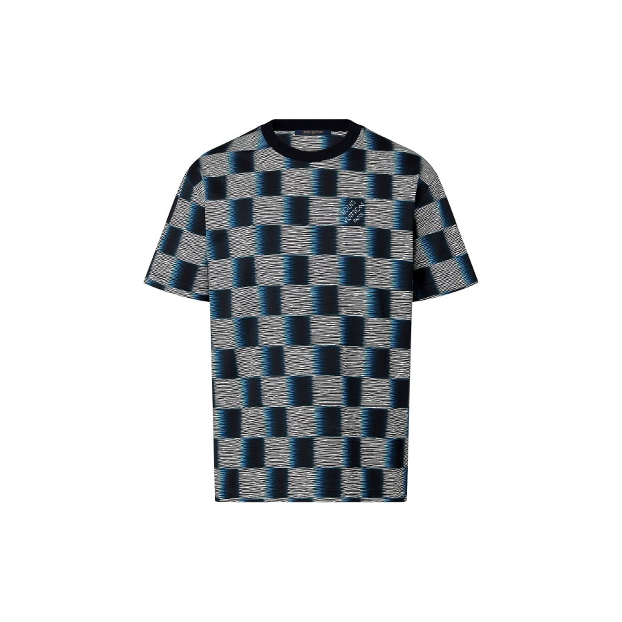 Hombre Louis Vuitton Camisetas Y Polos | Camiseta Damier En Algodon De Manga Corta