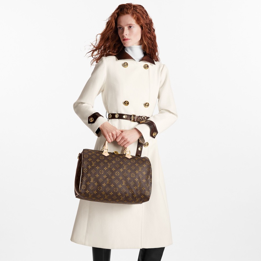 Mujer Louis Vuitton Bolsos Monogram Iconicos | Bolso Speedy 35 Con Bandolera