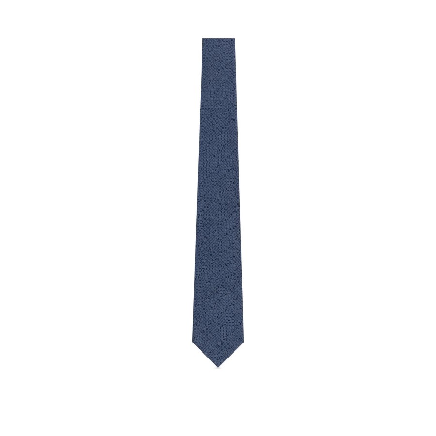 Hombre Louis Vuitton Corbatas Y Panuelos | Corbata Monogram Discrete Azul Marino