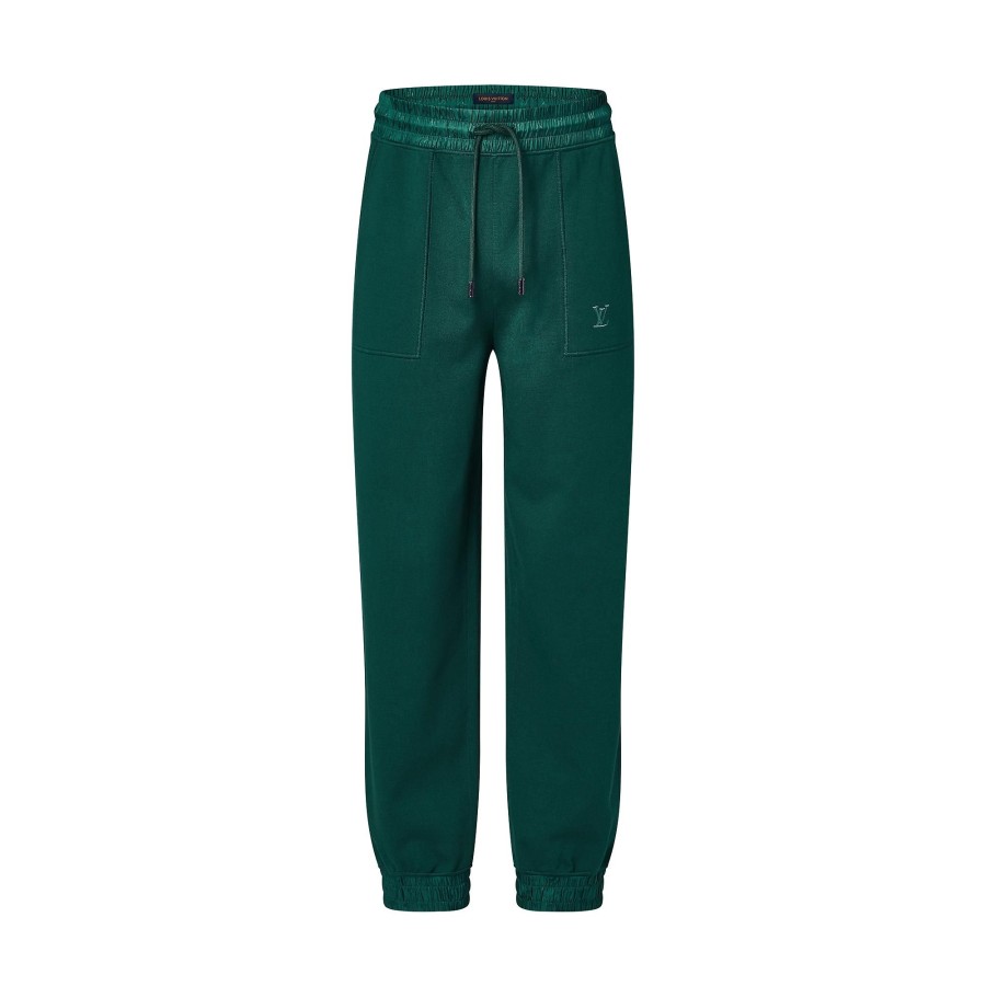 Hombre Louis Vuitton Pantalones | Pantalon De Chandal En Algodon Pine Green