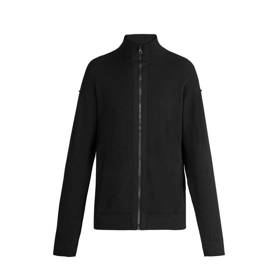 Hombre Louis Vuitton Punto Y Sudaderas | Chaqueta De Cachemir Con Cremallera Negro