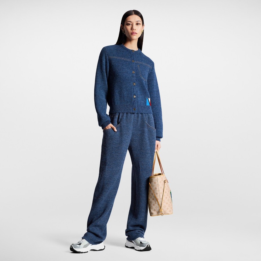 Mujer Louis Vuitton Articulos De Punto | Rebeca De Punto Con Efecto Denim