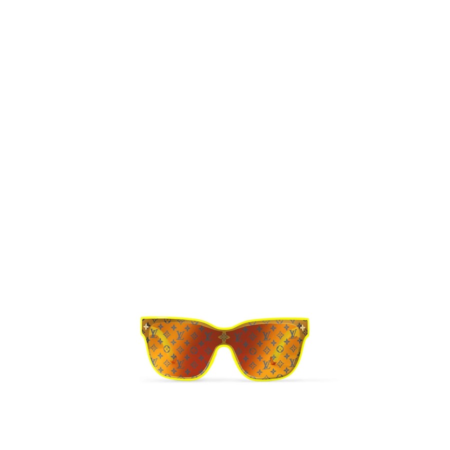 Mujer Louis Vuitton Gafas De Sol | Gafas De Sol Lv Shadow Square Amarillo Fluo