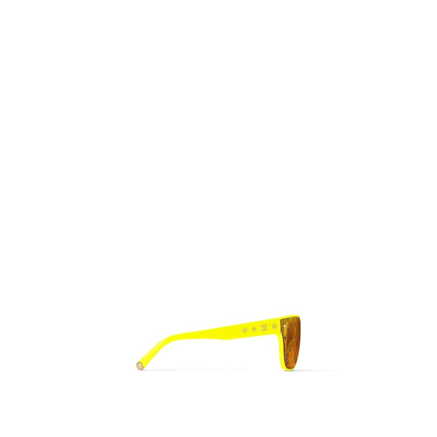 Mujer Louis Vuitton Gafas De Sol | Gafas De Sol Lv Shadow Square Amarillo Fluo