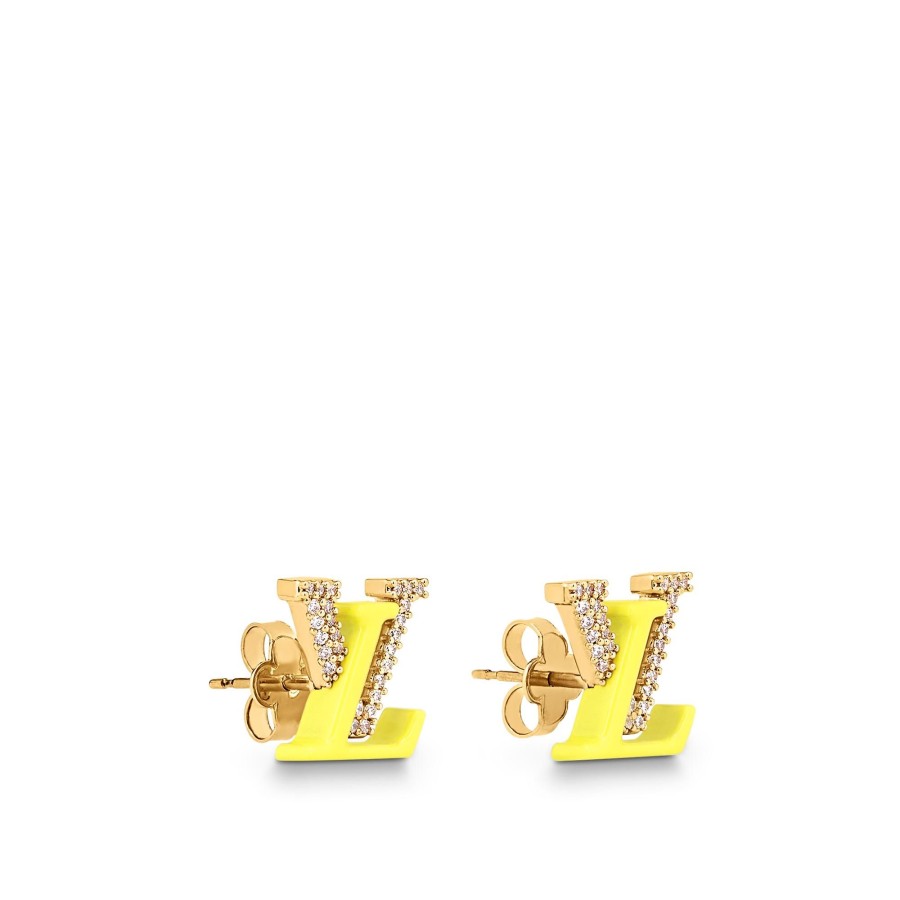 Mujer Louis Vuitton Pendientes | Pendientes Lv Iconic Sweety Amarillo