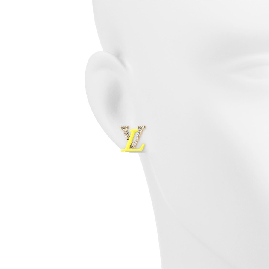 Mujer Louis Vuitton Pendientes | Pendientes Lv Iconic Sweety Amarillo