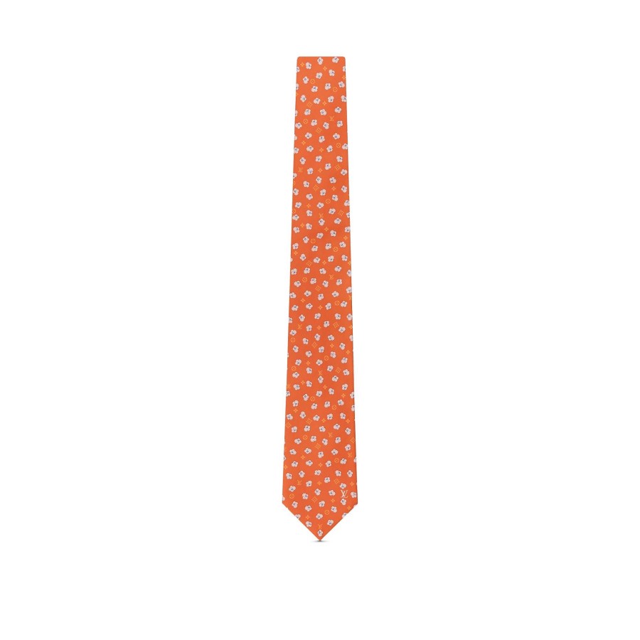 Hombre Louis Vuitton Corbatas Y Panuelos | Corbata Vivienne Swing Naranja