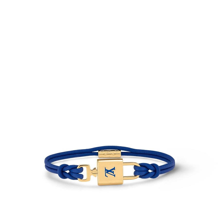 Mujer Louis Vuitton Pulseras | Pulsera Lv Padlock Bleu Petrole