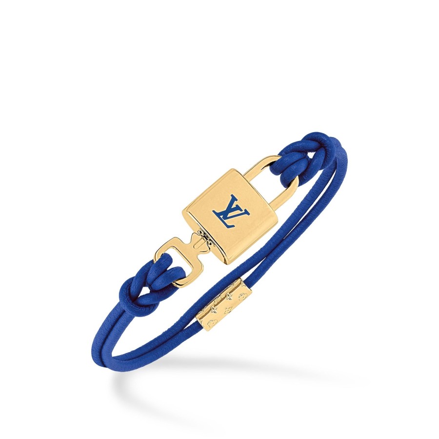 Mujer Louis Vuitton Pulseras | Pulsera Lv Padlock Bleu Petrole