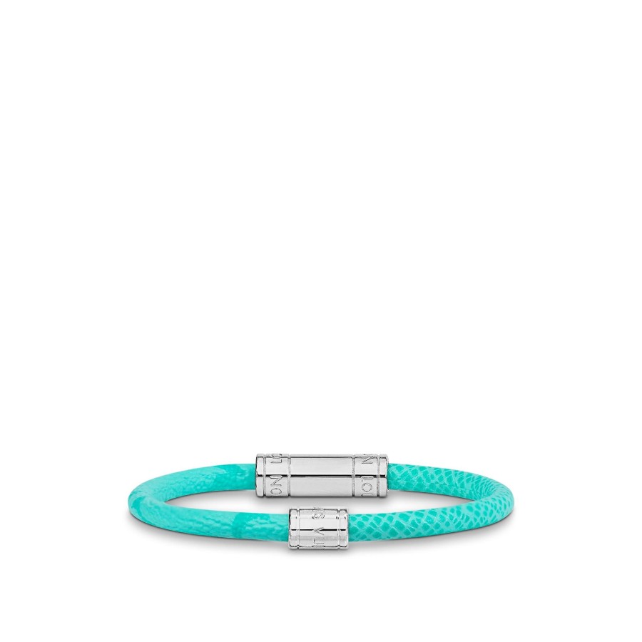 Hombre Louis Vuitton Pulseras | Pulsera En Piel Neo Split Verde