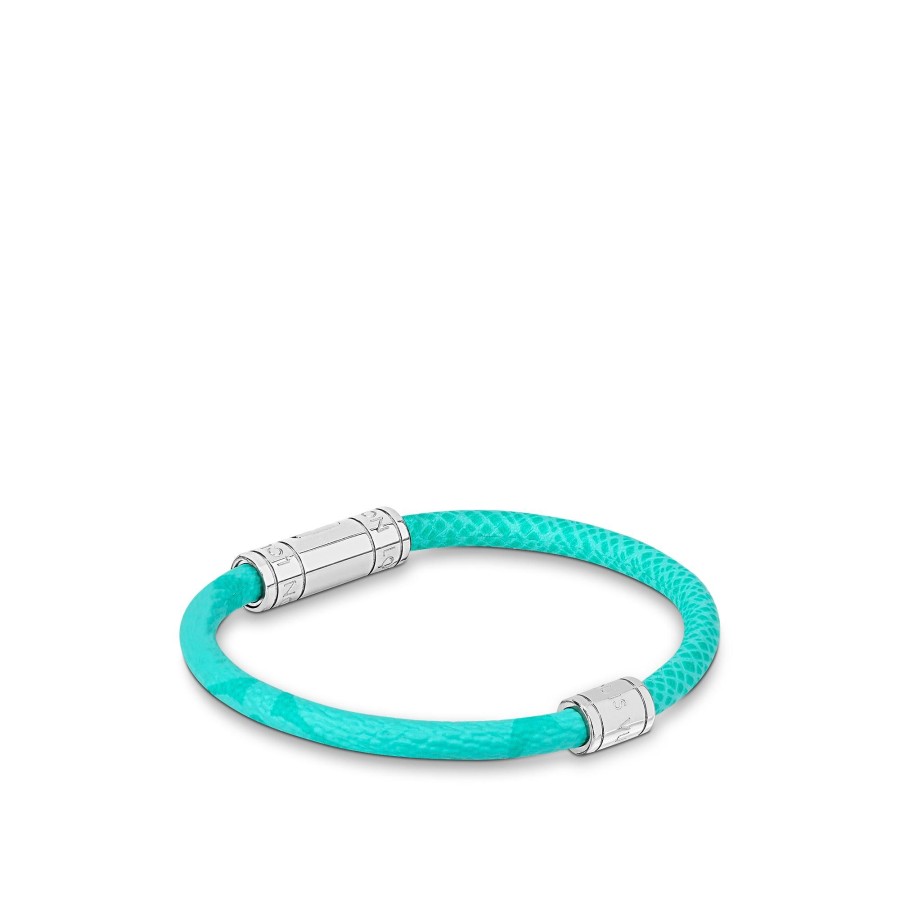 Hombre Louis Vuitton Pulseras | Pulsera En Piel Neo Split Verde