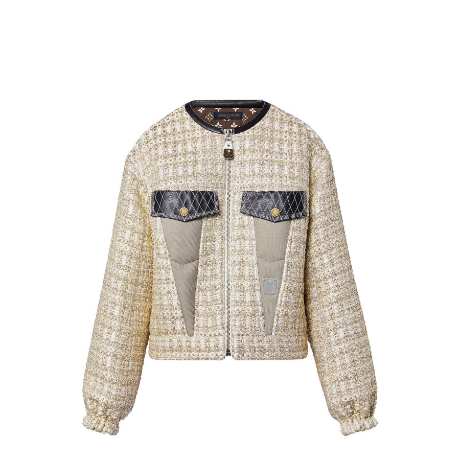 Mujer Louis Vuitton Abrigos Y Chaquetas | Chaqueta En Tweed De Lurex Con Manga Avolantada