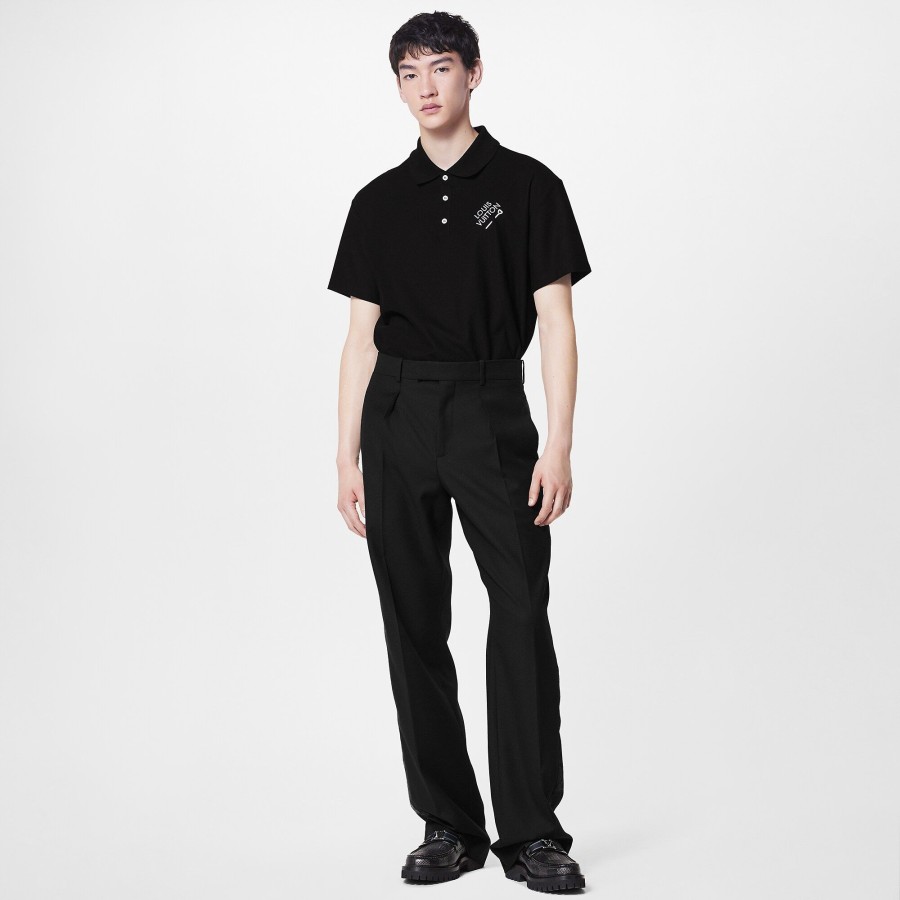 Hombre Louis Vuitton Camisetas Y Polos | Polo Con Distintivo Bordado Noir