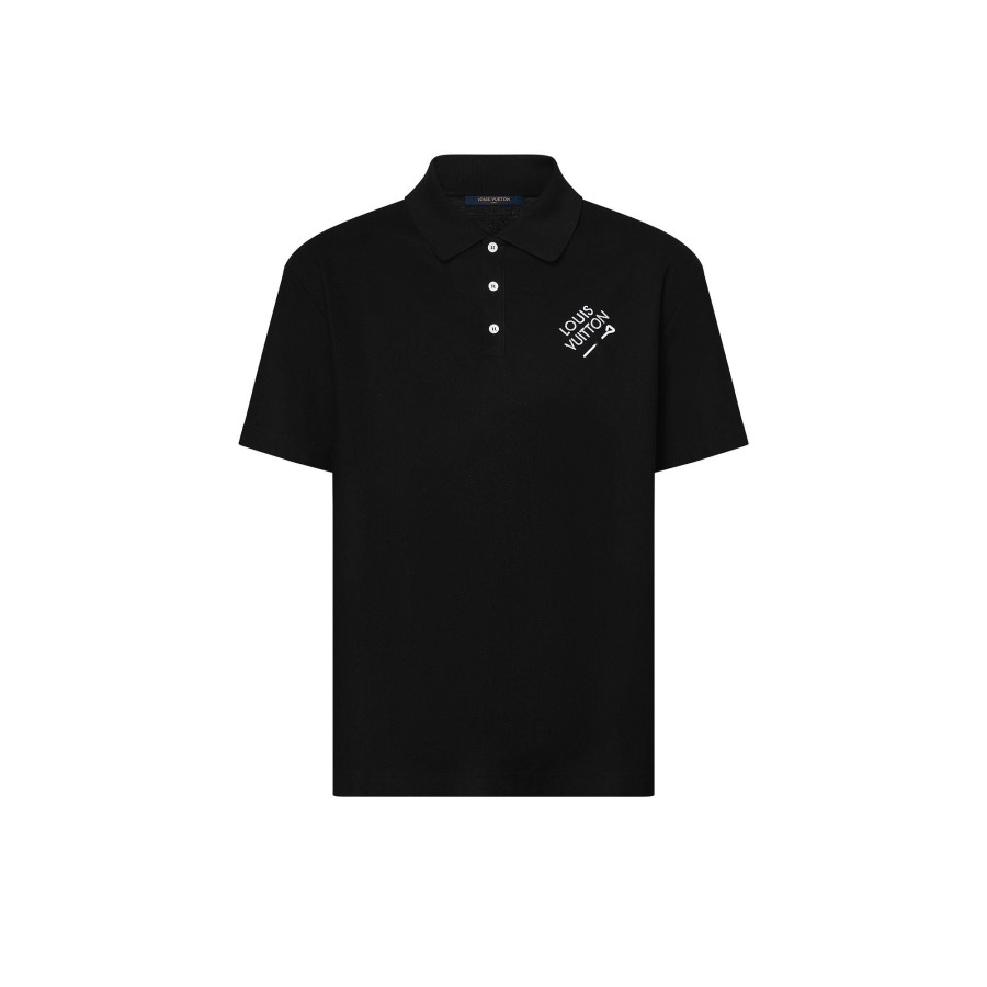 Hombre Louis Vuitton Camisetas Y Polos | Polo Con Distintivo Bordado Noir