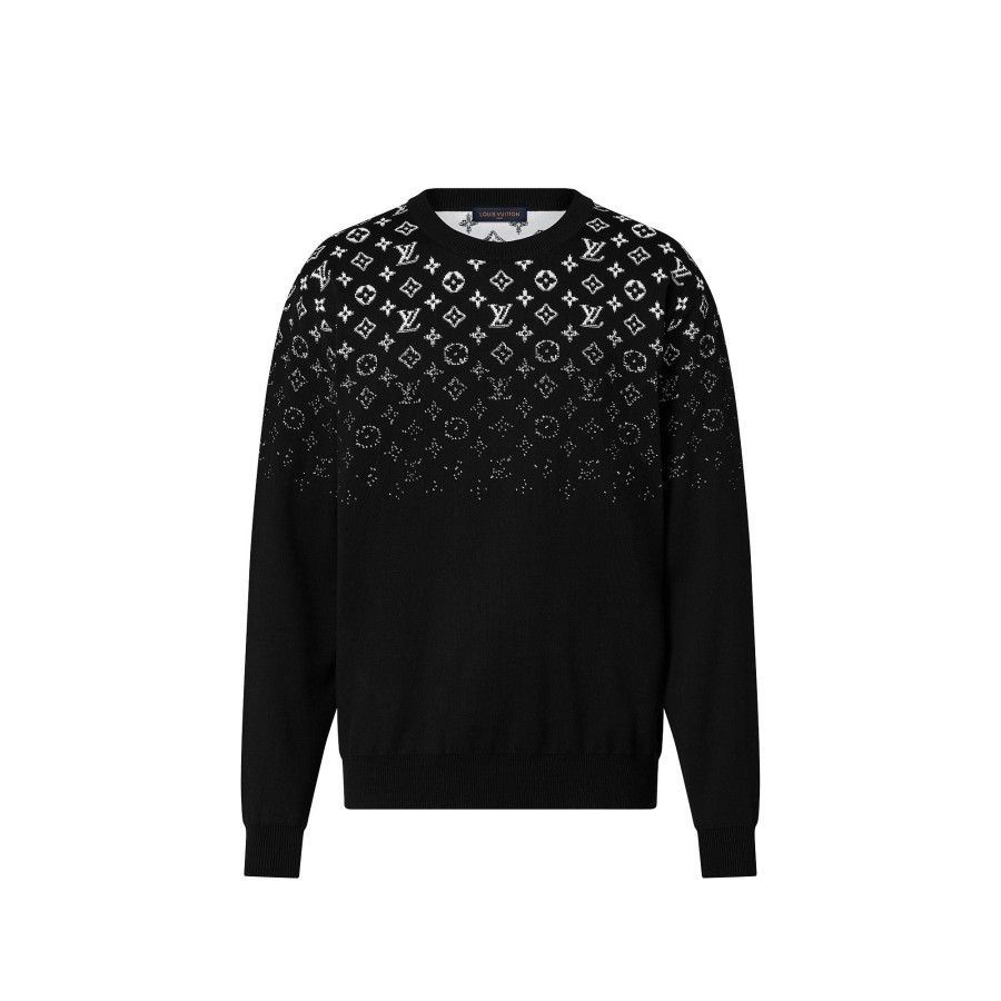 Hombre Louis Vuitton Punto Y Sudaderas | Jersey De Algodon Con Efecto Degradado Blanco/Negro