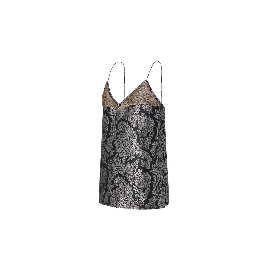 Mujer Louis Vuitton Tops | Camisola Con Estampado Paisley Y Cuentas