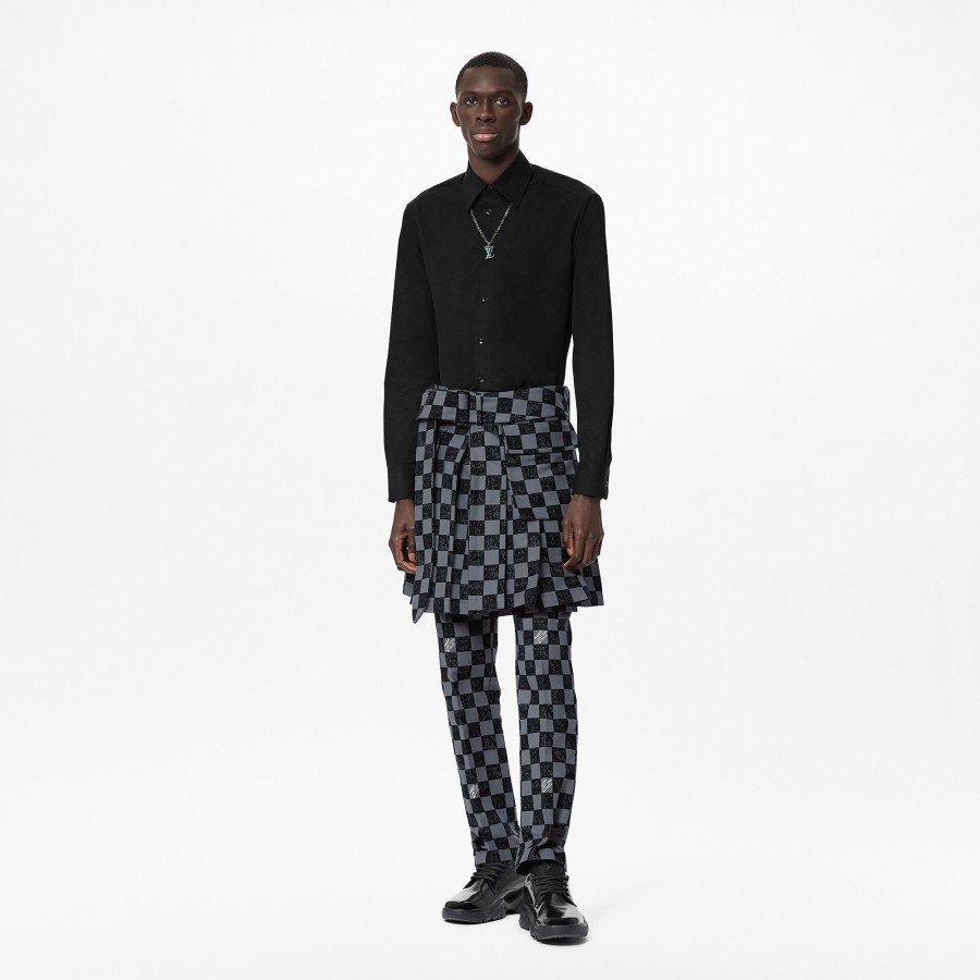 Hombre Louis Vuitton Pantalones | Falda Damier Plisada