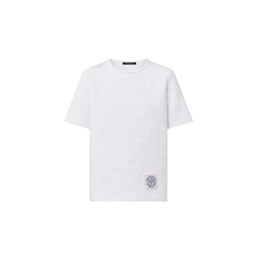 Mujer Louis Vuitton Tops | Camiseta 3D Monogram Blanc Lait