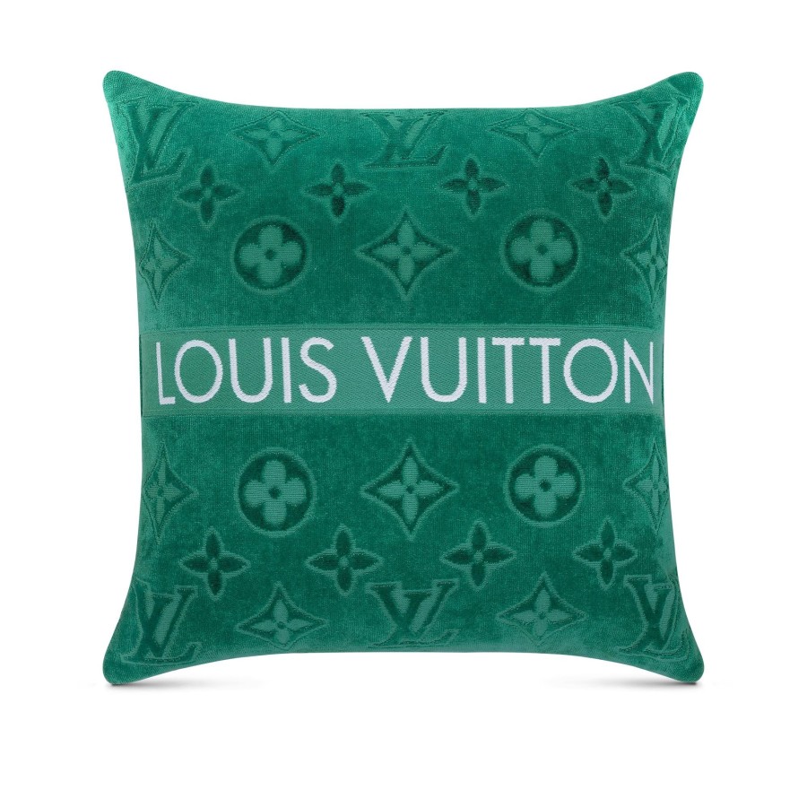 Hombre Louis Vuitton Accesorios Para El Hogar | Cojin De Playa Lvacation Verde