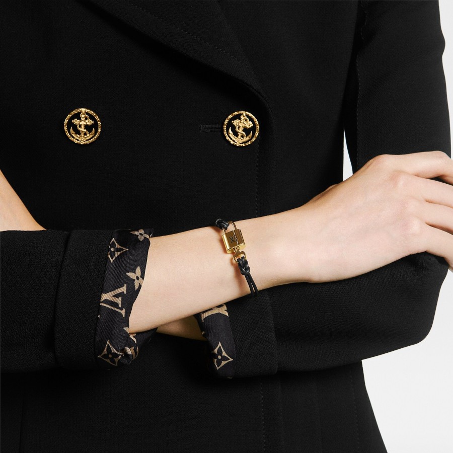 Mujer Louis Vuitton Pulseras | Pulsera Lv Padlock Negro