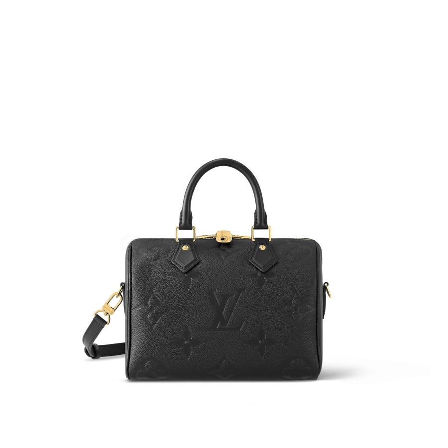 Mujer Louis Vuitton Seleccion De Bolsos En Piel | Bolso Speedy 25 Con Bandolera Negro