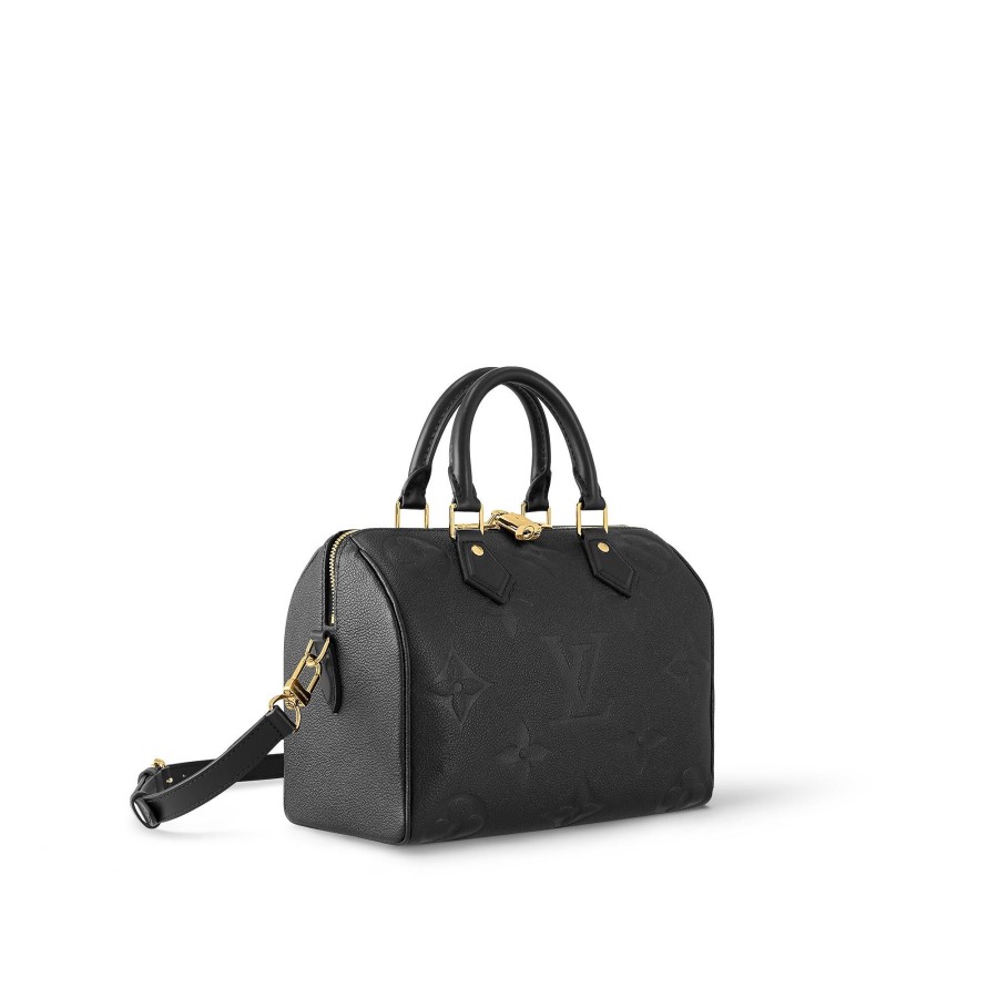 Mujer Louis Vuitton Seleccion De Bolsos En Piel | Bolso Speedy 25 Con Bandolera Negro