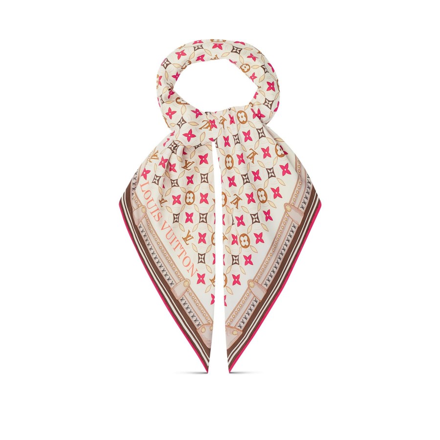 Mujer Louis Vuitton Panuelos De Seda Y Bandanas | Panuelo Monogram Petal 90 Marron