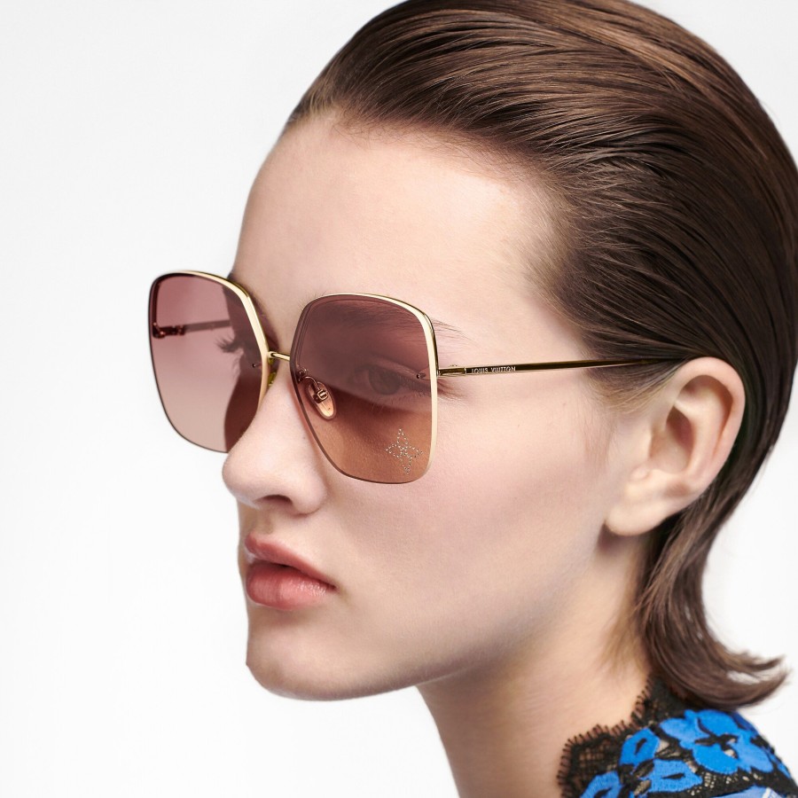 Mujer Louis Vuitton Gafas De Sol | Gafas De Sol Lv Glam Square Rosa