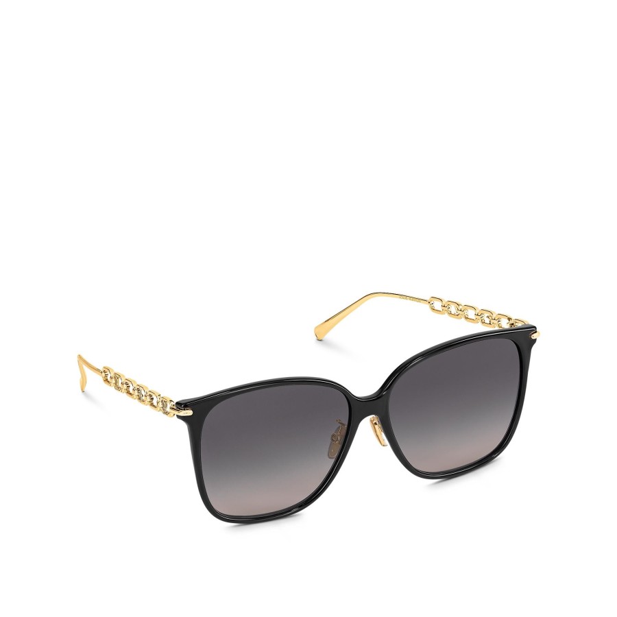 Mujer Louis Vuitton Gafas De Sol | Gafas De Sol My Lv Chain Two Classic Square Negro