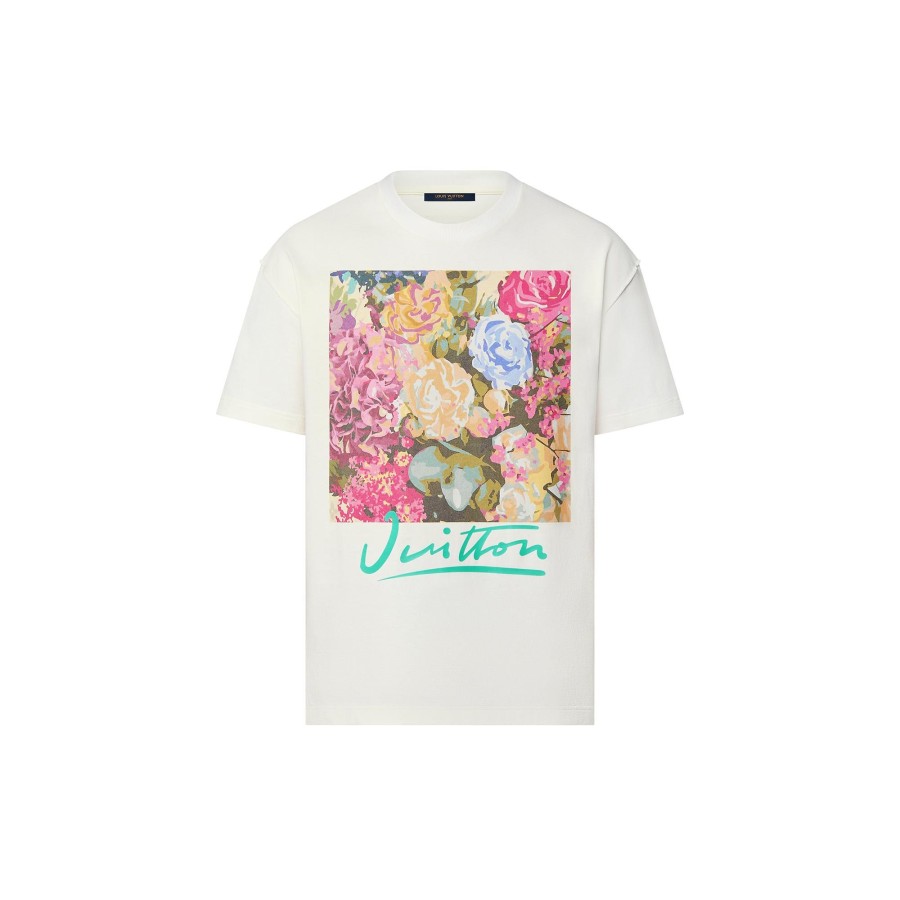 Hombre Louis Vuitton Camisetas Y Polos | Camiseta Estampada Lv Flower Tapestry