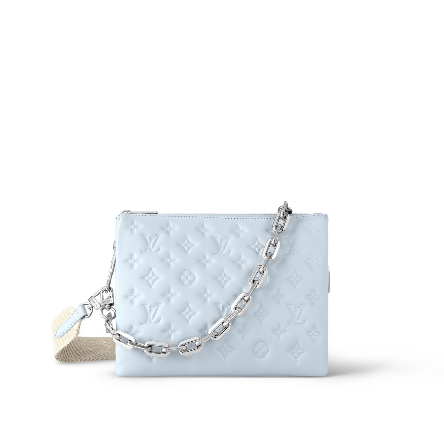 Mujer Louis Vuitton Bolsos Con Cadena Y Clutches | Bolso Coussin Pm Azul Glaciar