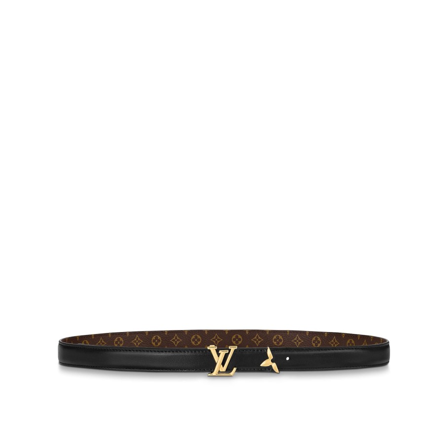 Mujer Louis Vuitton Cinturones | Cinturon Reversible Pretty Lv De 2 Cm Negro