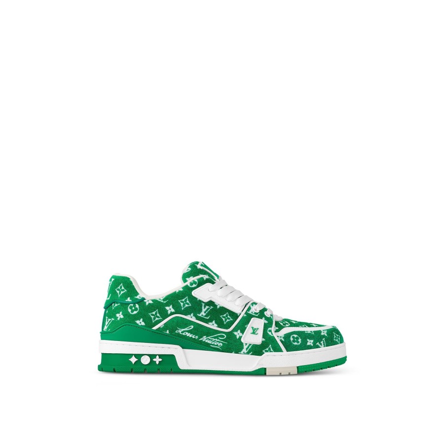 Hombre Louis Vuitton Zapatillas | Zapatilla Deportiva Lv Trainer Verde