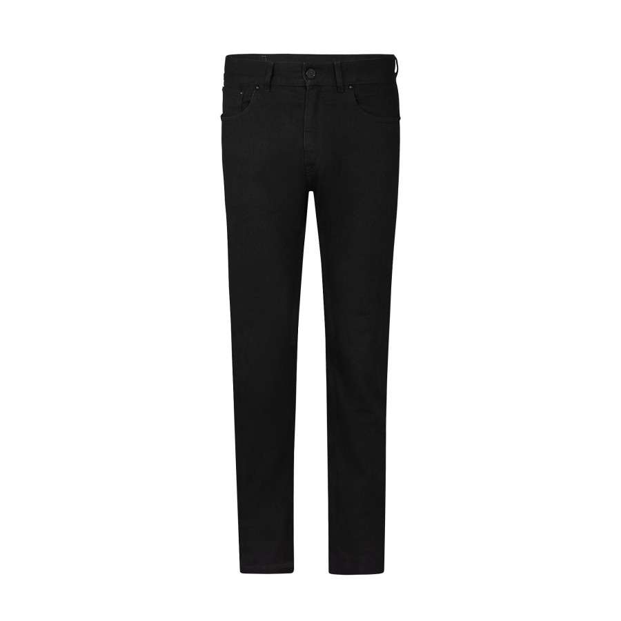 Hombre Louis Vuitton Pantalones | Vaqueros Elasticos De Corte Slim Negro