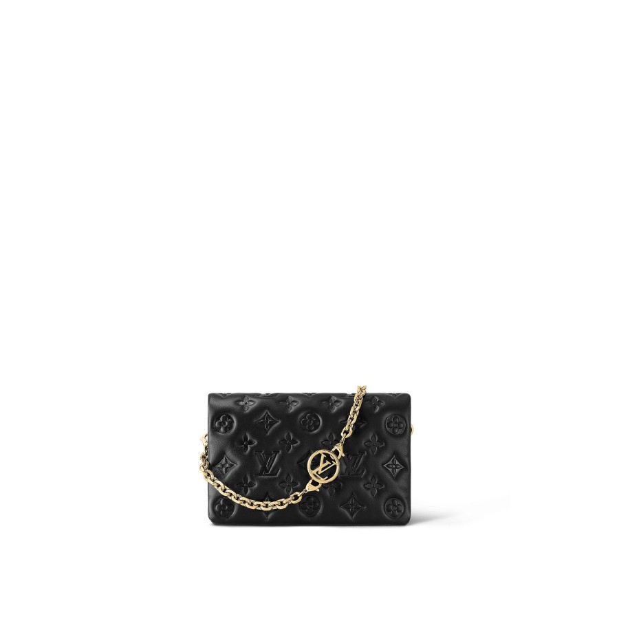 Mujer Louis Vuitton Bolsos Mini | Cartera De Mano Coussin Negro