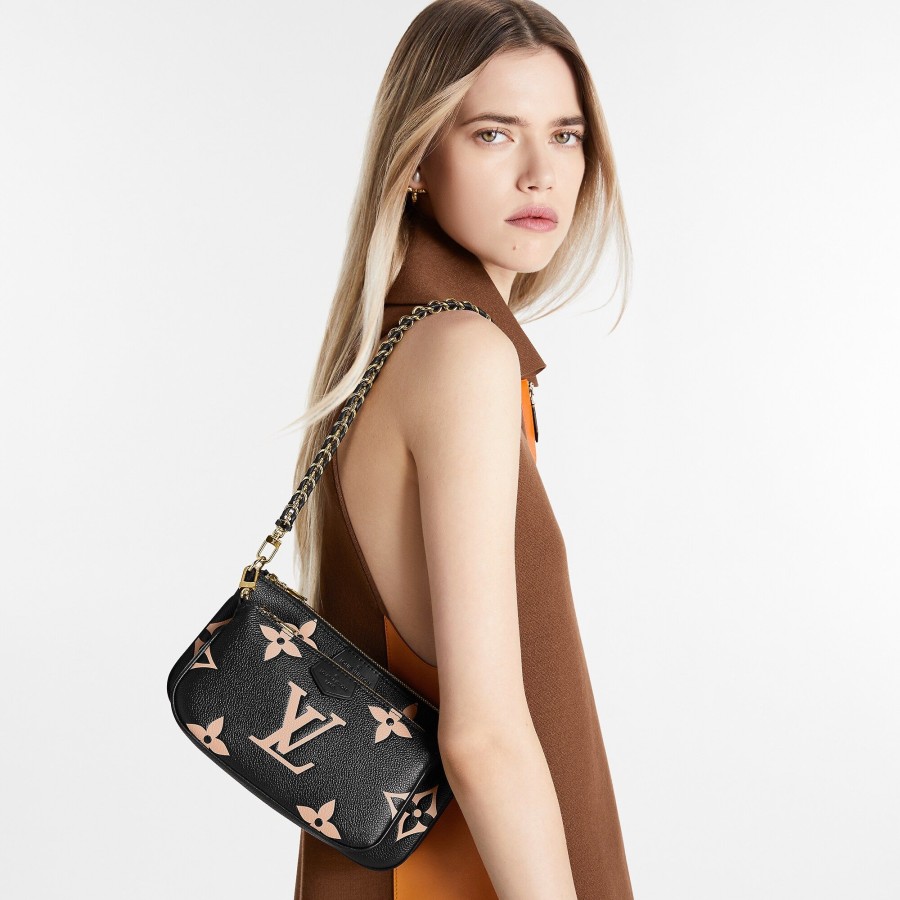 Mujer Louis Vuitton Seleccion De Bolsos En Piel | Bolso Multi Pochette Accessoires Negro/Beige