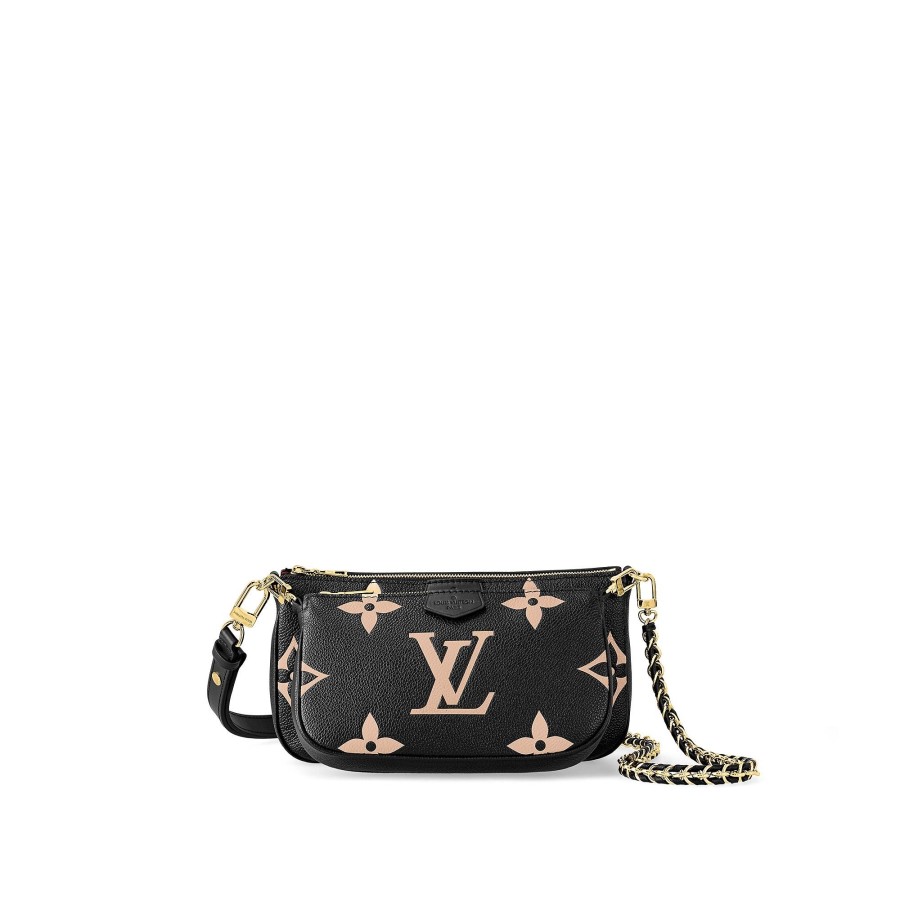 Mujer Louis Vuitton Seleccion De Bolsos En Piel | Bolso Multi Pochette Accessoires Negro/Beige