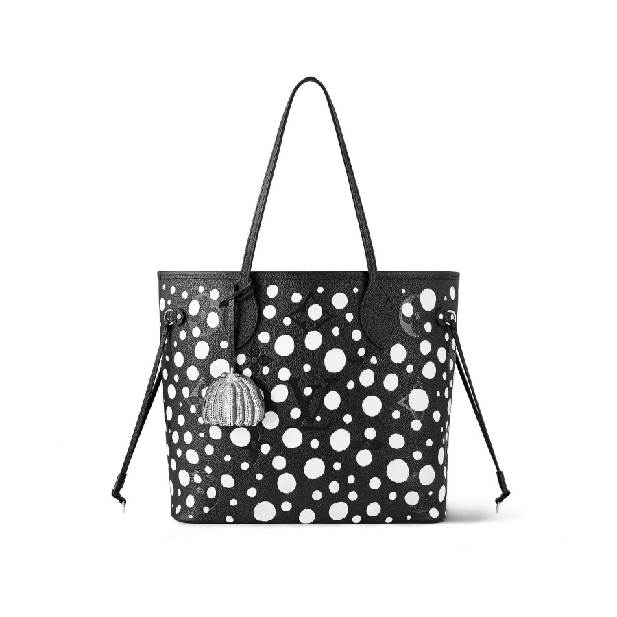 Mujer Louis Vuitton Bolsos Tote | Lv X Yk Bolso Neverfull Mm Noir/Blanc