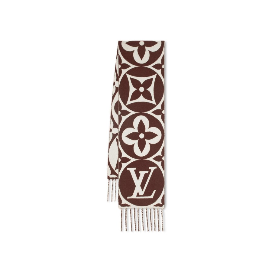 Mujer Louis Vuitton Bufandas | Bufanda Lv Medallion Marron